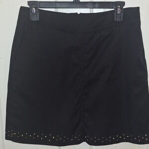 Tail Golf Skort Tennis Size 6 Black Gold Studs Stretch Athletic Country Club